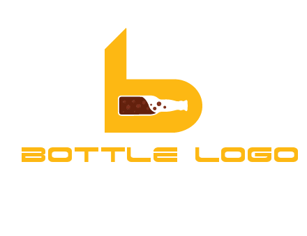 beer bottle letter B logo