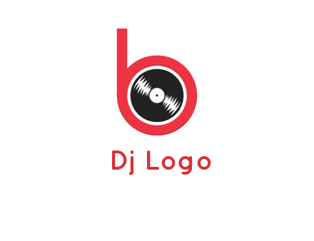 music disc in letter B logo