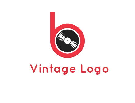 music disc in letter B logo