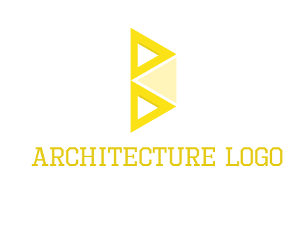 triangle shape letter B logo