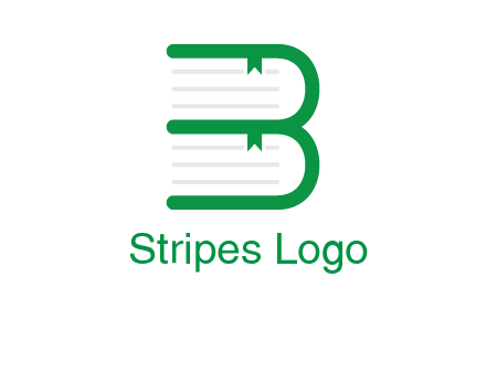 letter B book logo