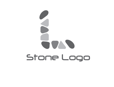 letter L made of stone logo