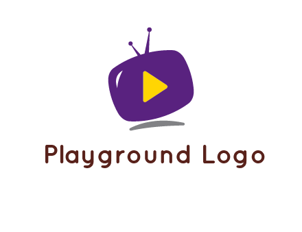 play triangle in round TV logo