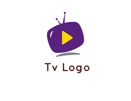 play triangle in round TV logo