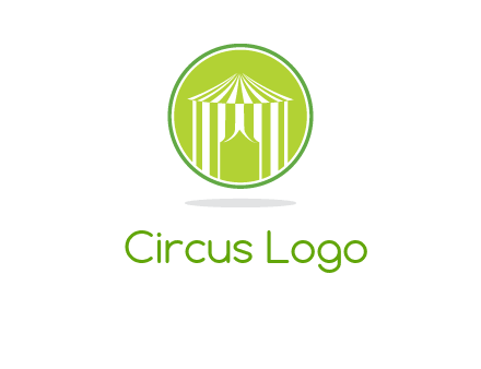 circus tent in circle logo