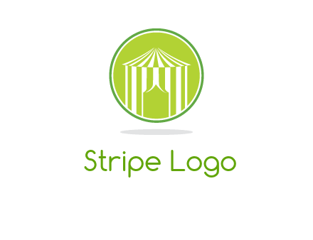 circus tent in circle logo