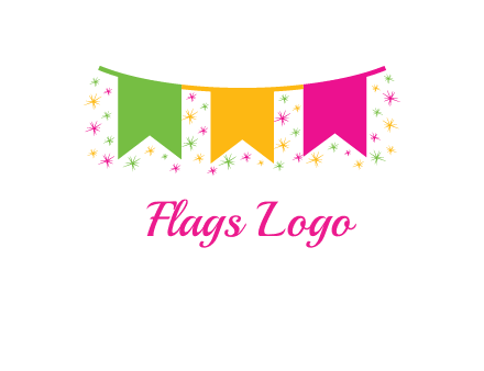 party celebration flag logo