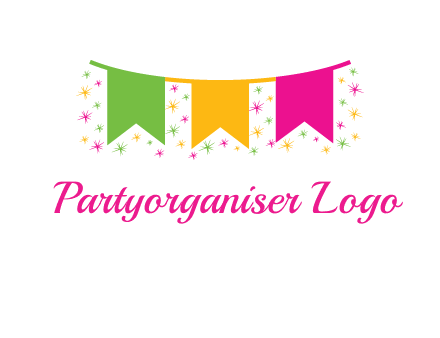 party celebration flag logo