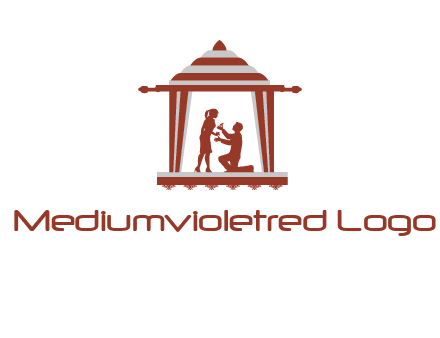 proposing in tent illustration