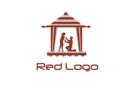 proposing in tent illustration