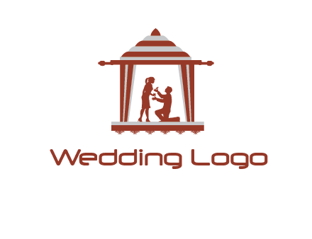 proposing in tent illustration