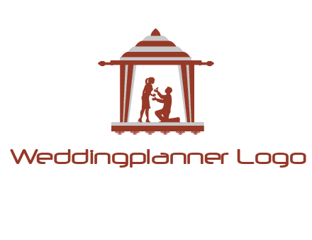 proposing in tent illustration