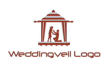 proposing in tent illustration