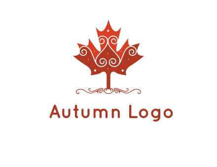 design on maple leaf logo