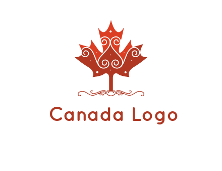 design on maple leaf logo