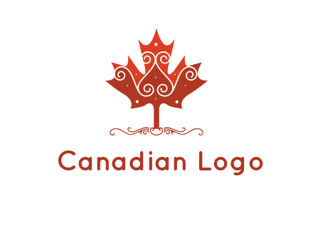 design on maple leaf logo