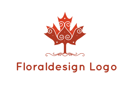 design on maple leaf logo