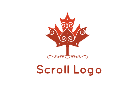 design on maple leaf logo