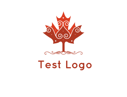 design on maple leaf logo