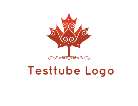 design on maple leaf logo