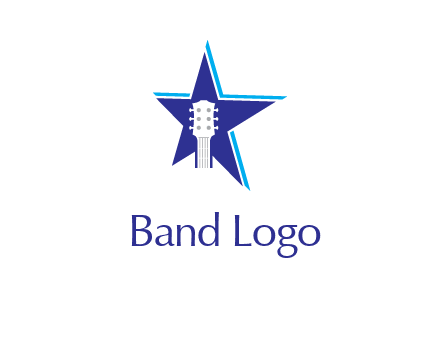 guitar head and star logo