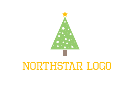 christmas tree with stars logo