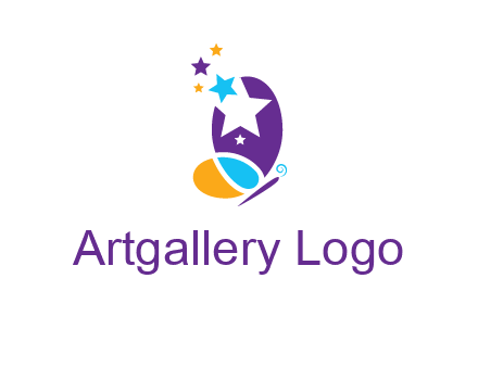 stars butterfly logo