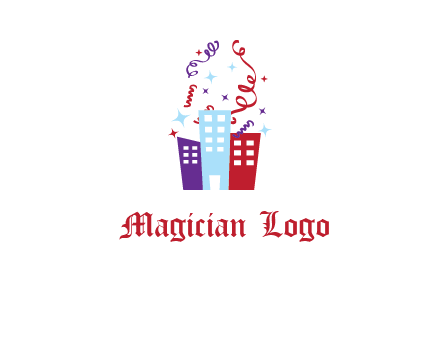 festival over buildings logo