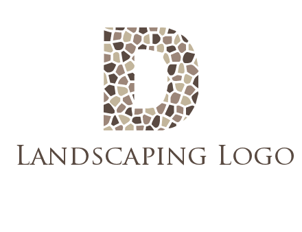 mosaic letter D logo