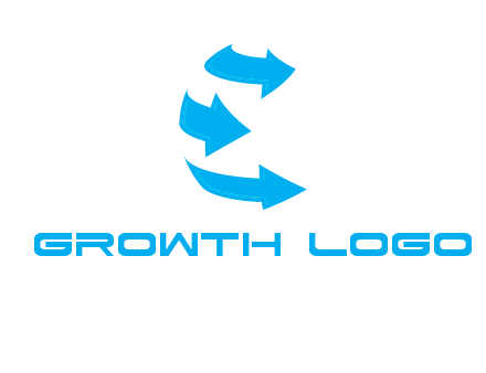 letter e arrows logo