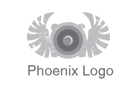 circles with phoenix wings music logo