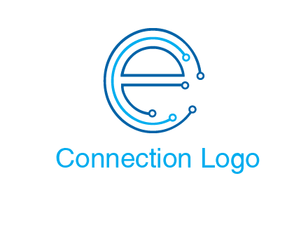 letter e connecting logo