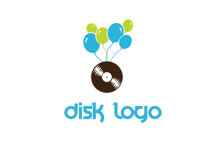 music disk and balloon vector