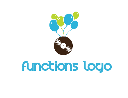 music disk and balloon vector