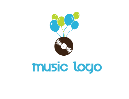 music disk and balloon vector