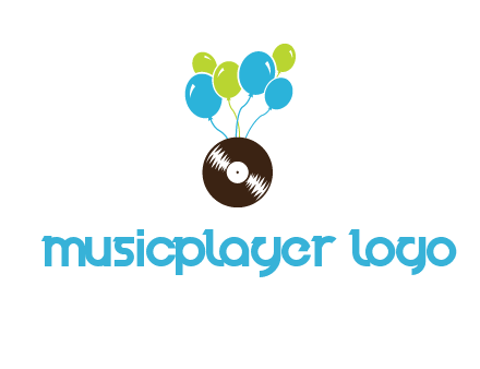 music disk and balloon vector