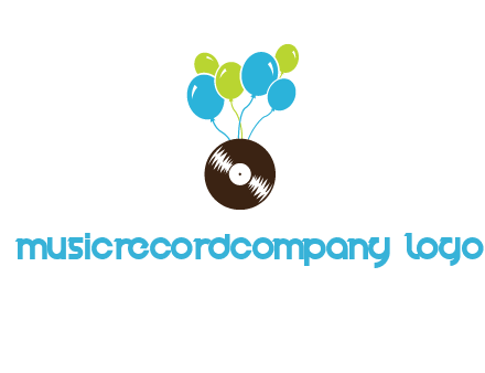 music disk and balloon vector