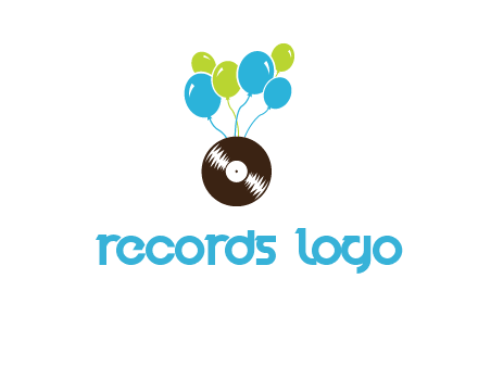 music disk and balloon vector