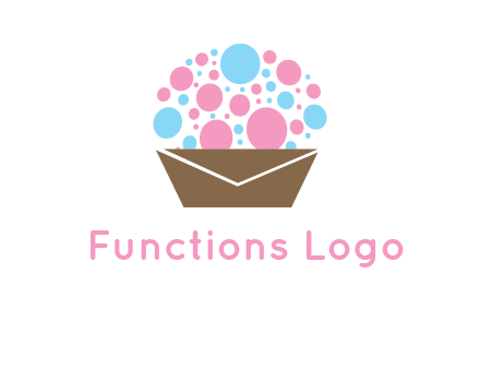 cupcake with envelope logo