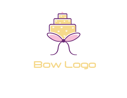 cake with bow logo