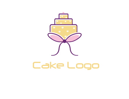 cake with bow logo