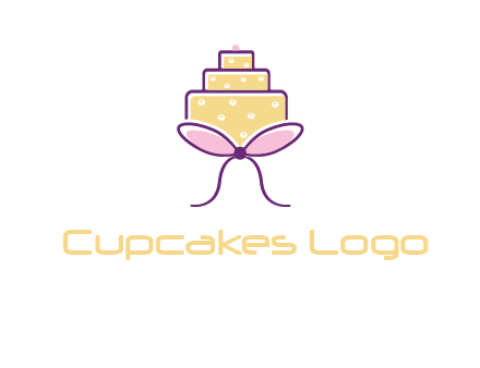 cake with bow logo