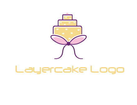 cake with bow logo