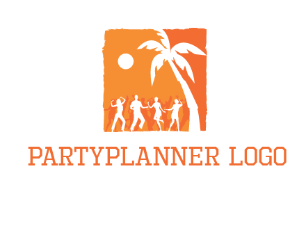 beach dance party logo