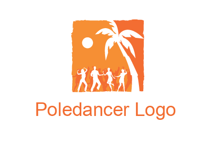 beach dance party logo