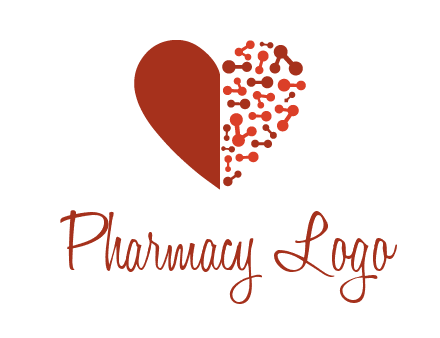 molecules in heart pharmacy logo