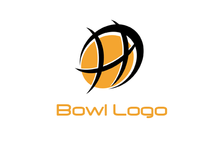 abstract basketball letter h logo