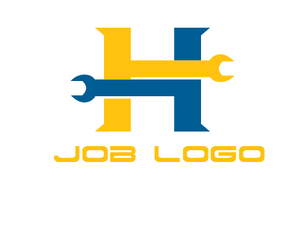 letter h wrench logo