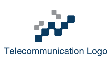 letter n creating square pixels connection logo