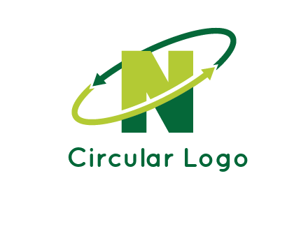 recycle letter N logo
